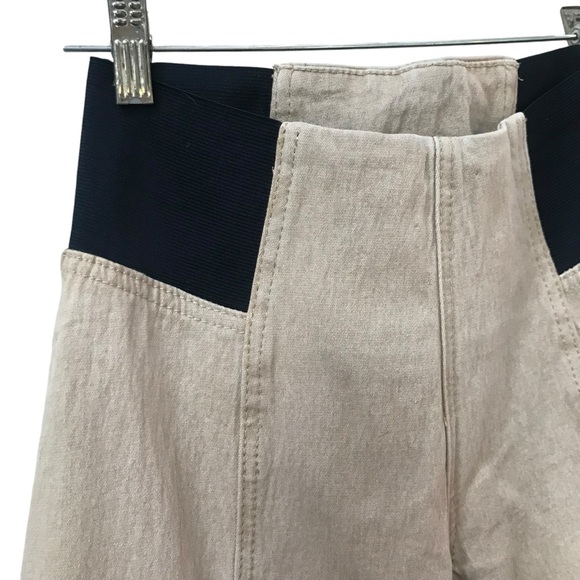 DG2 Diane Gilman size PXS Jeans Zipper ankle elastic at waist khaki tan beige - Picture 3 of 7